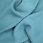 Dark Pastel Blue Plane Chiffon Fabric