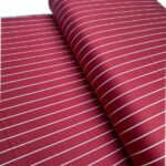 Premium Atiku Fabric - Elegance in Every Thread - Maroon, Deep Red Color with White Stripes