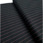 Premium Atiku Fabric - Elegance in Every Thread -Black Base with Red Stripes